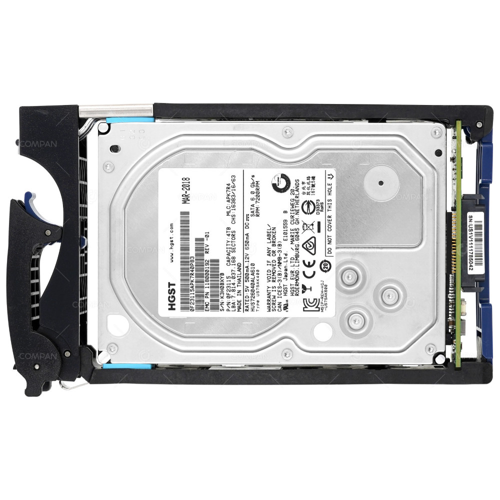 005051844 EMC 3TB 3.5" LFF 7.2K 6G SATA HARD DRIVE 118000192, 0F23115